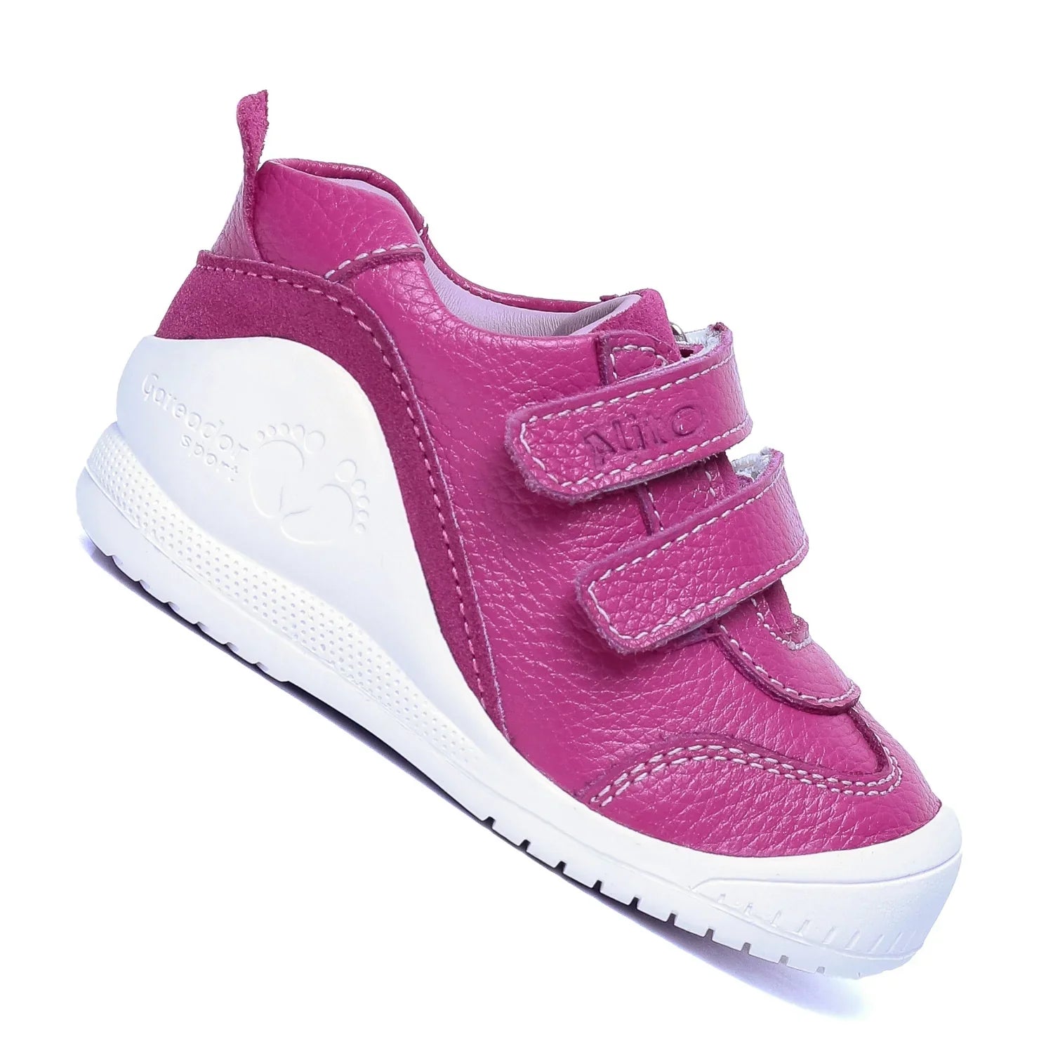 Zapatos para Niñas de color fucsia entero en vista lateral derecha