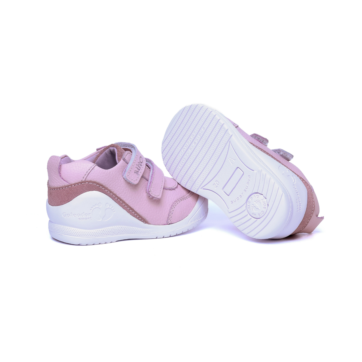 Zapatos para Niñas de color rosado entero en vista lateral izquierda