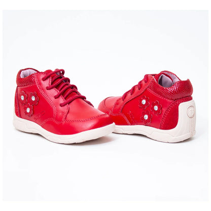 Zapatos para Niñas de color rojo en vista frontal