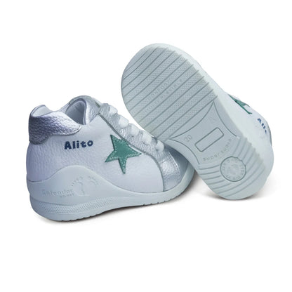 Botines para Niñas de color blanco en vista lateral izquierda