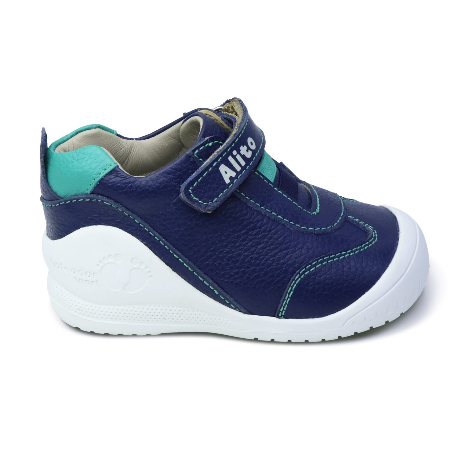 Zapatos para Niños de color azul en vista frontal