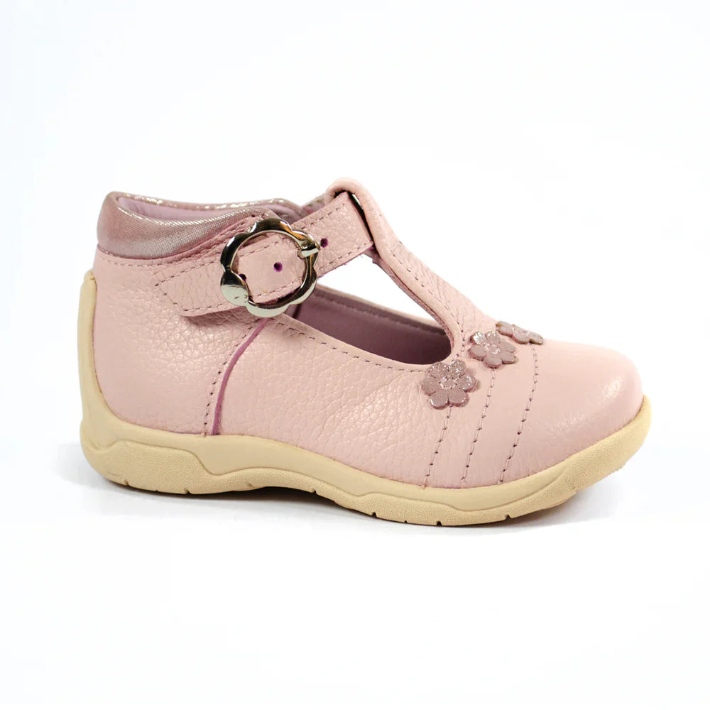 Zapatos para Niñas de color hebilla rosado en vista lateral derecha
