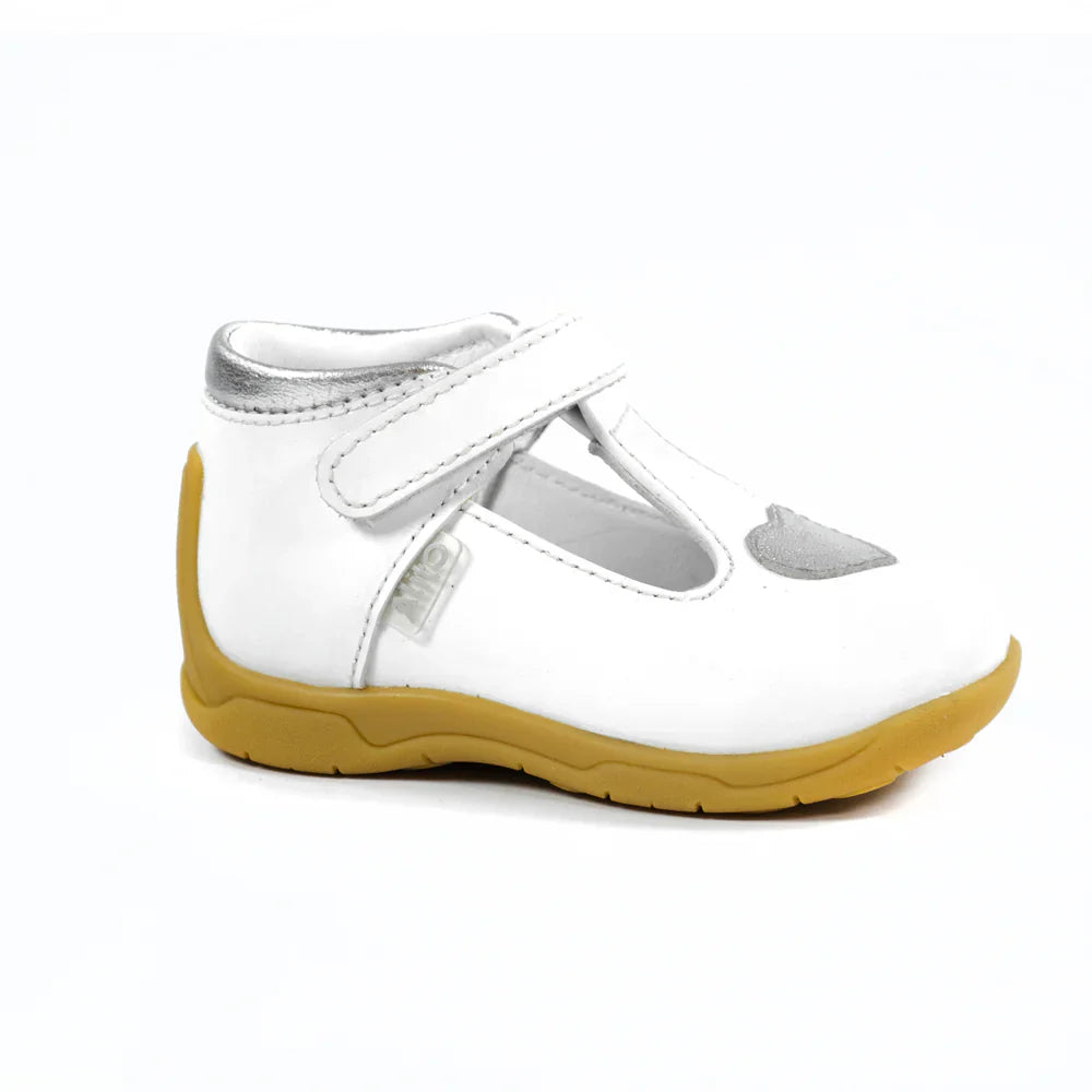 Zapatos para Niñas de color pega blanco en vista lateral derecha