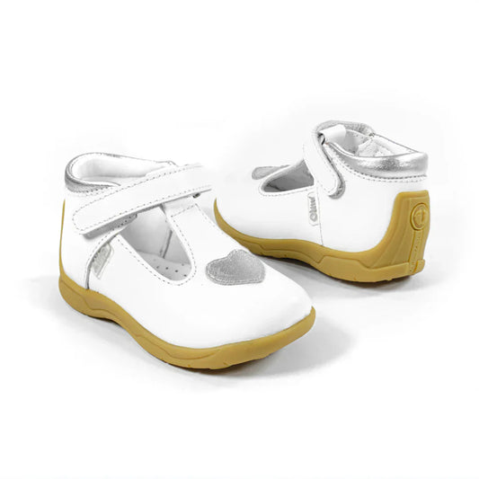 Zapatos para Niñas de color pega blanco en vista frontal