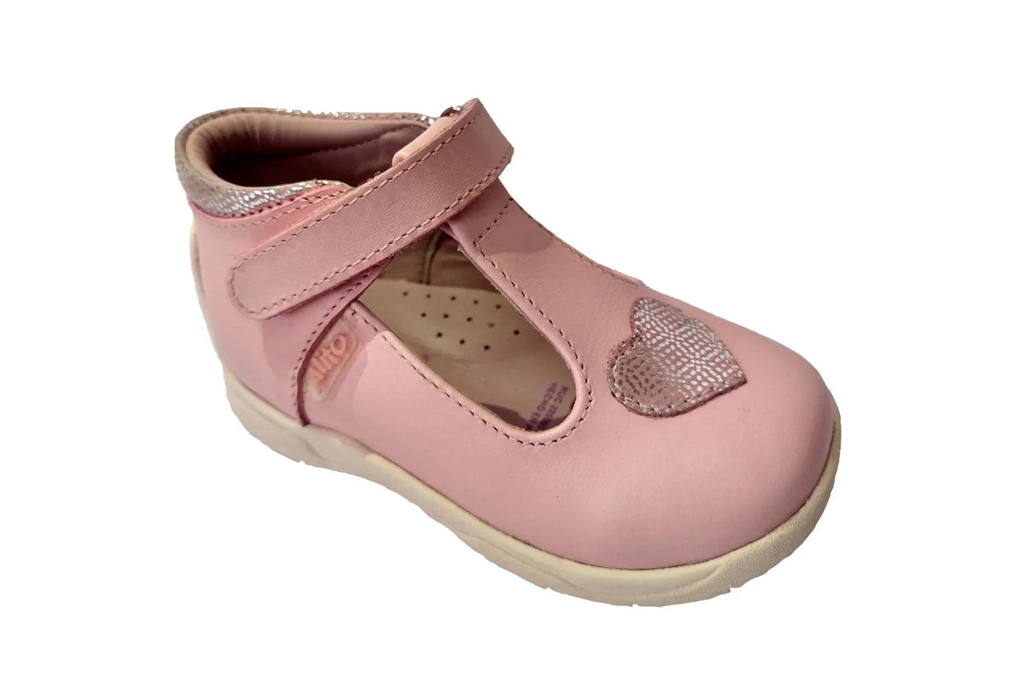 Zapatos para Niñas de color pega rosado en vista frontal
