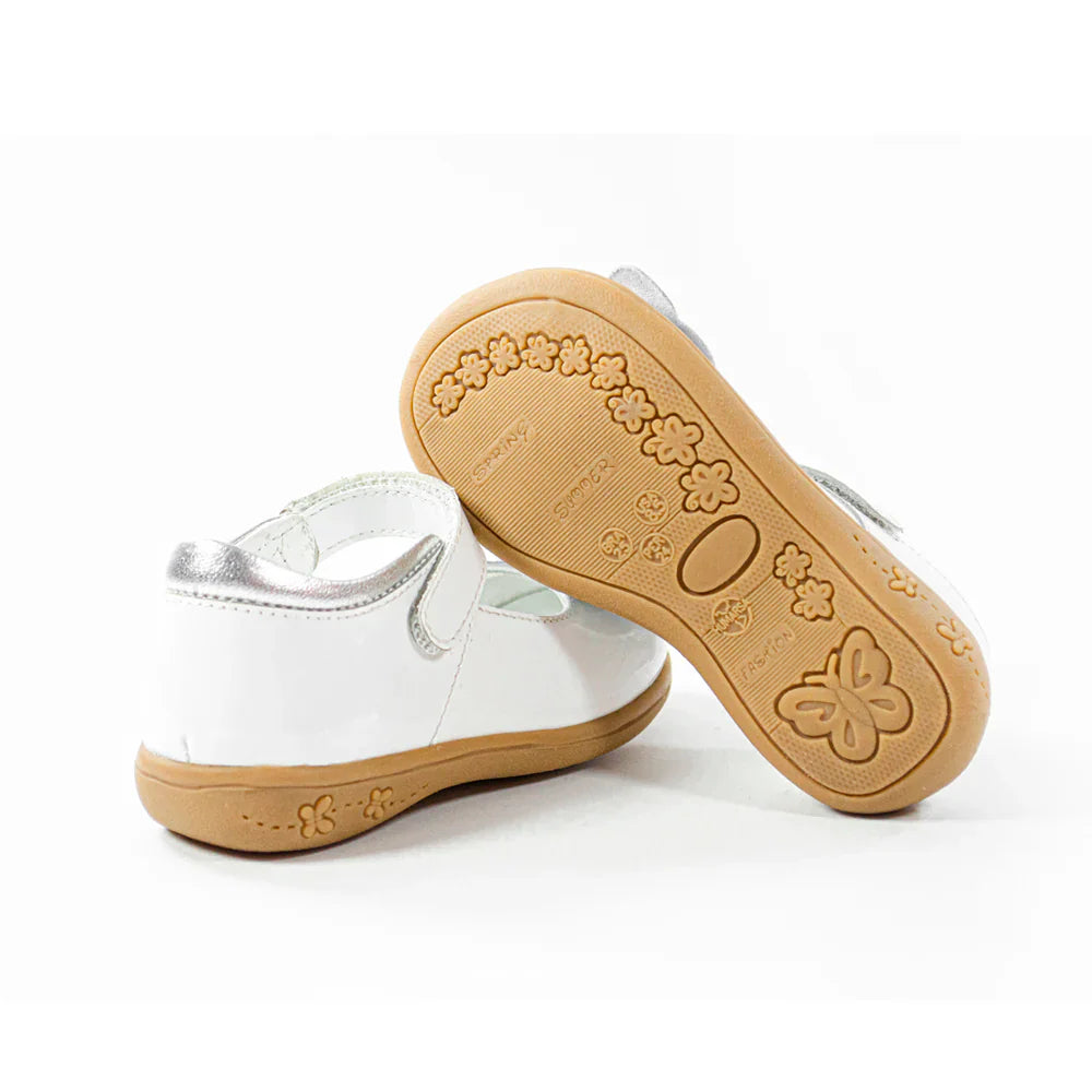 Zapatos para Niñas de color pega blanco en vista lateral izquierda