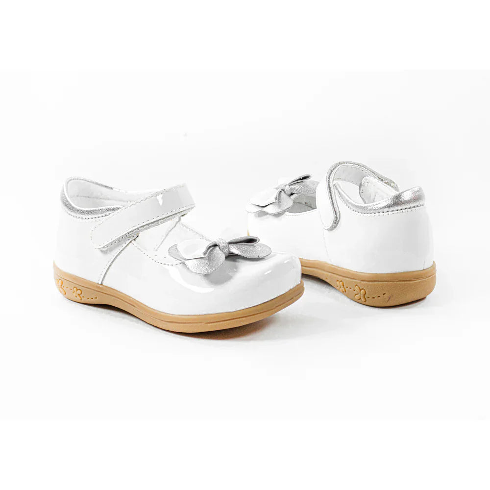 Zapatos para Niñas de color pega blanco en vista frontal