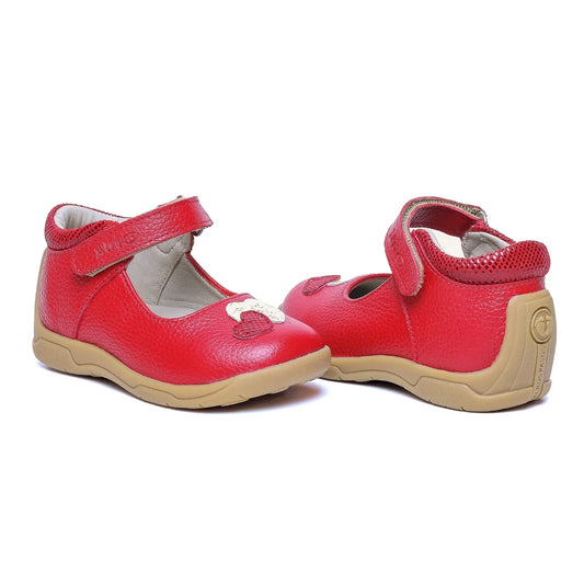 Zapatos para Niñas de color rojo en vista frontal