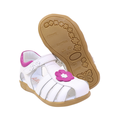 Sandalias para Niñas de color blanco en vista frontal