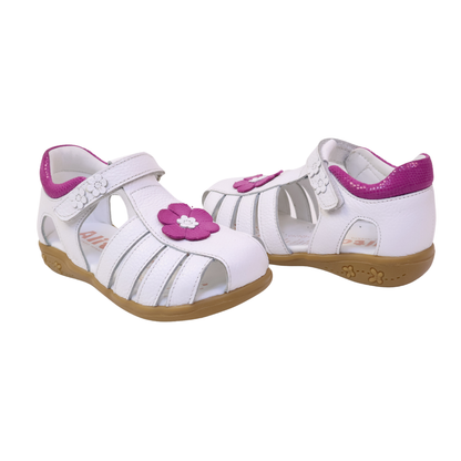 Sandalias para Niñas de color blanco en vista lateral izquierda