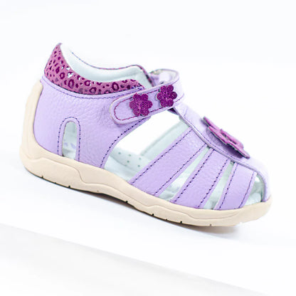 Sandalias para Niñas de color lila en vista lateral derecha