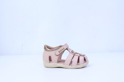 Sandalias para Niñas de color pega folia nude en vista lateral derecha