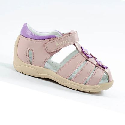 Sandalias para Niñas de color pega rosado en vista lateral derecha