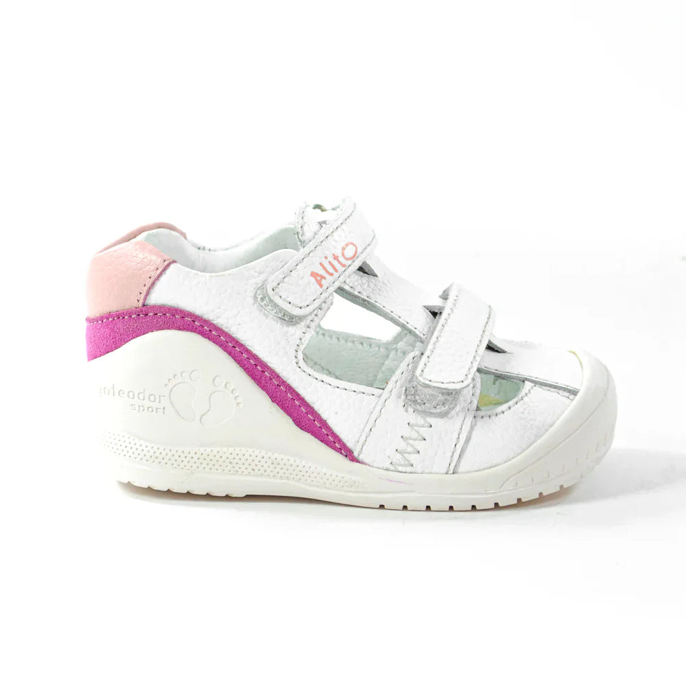 Sandalias para Niñas de color blanco en vista lateral derecha