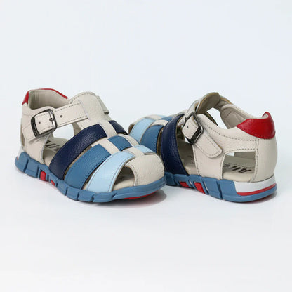 Sandalias para Niños de color hueso en vista frontal