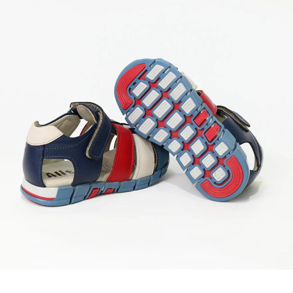 Sandalias para Niños de color azul en vista lateral izquierda