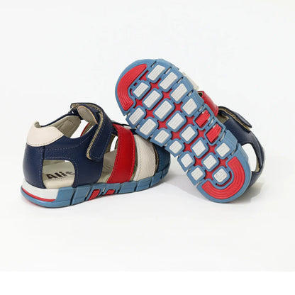 Sandalias para Niños de color azul en vista lateral izquierda