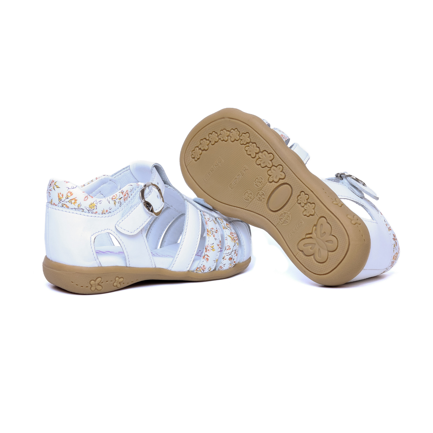 Sandalias para Niñas de color blanco en vista lateral izquierda