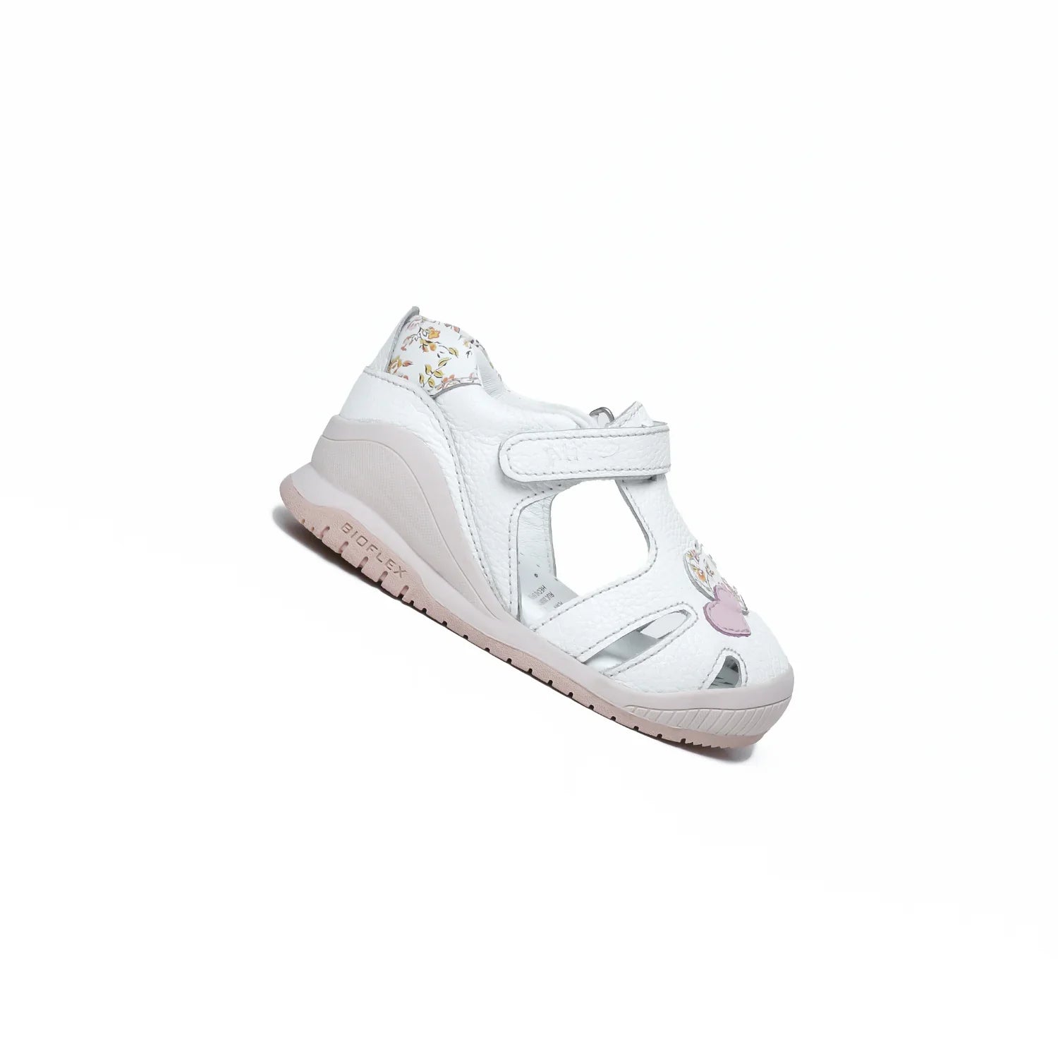 Sandalias para Niñas de color pega blanco en vista lateral derecha