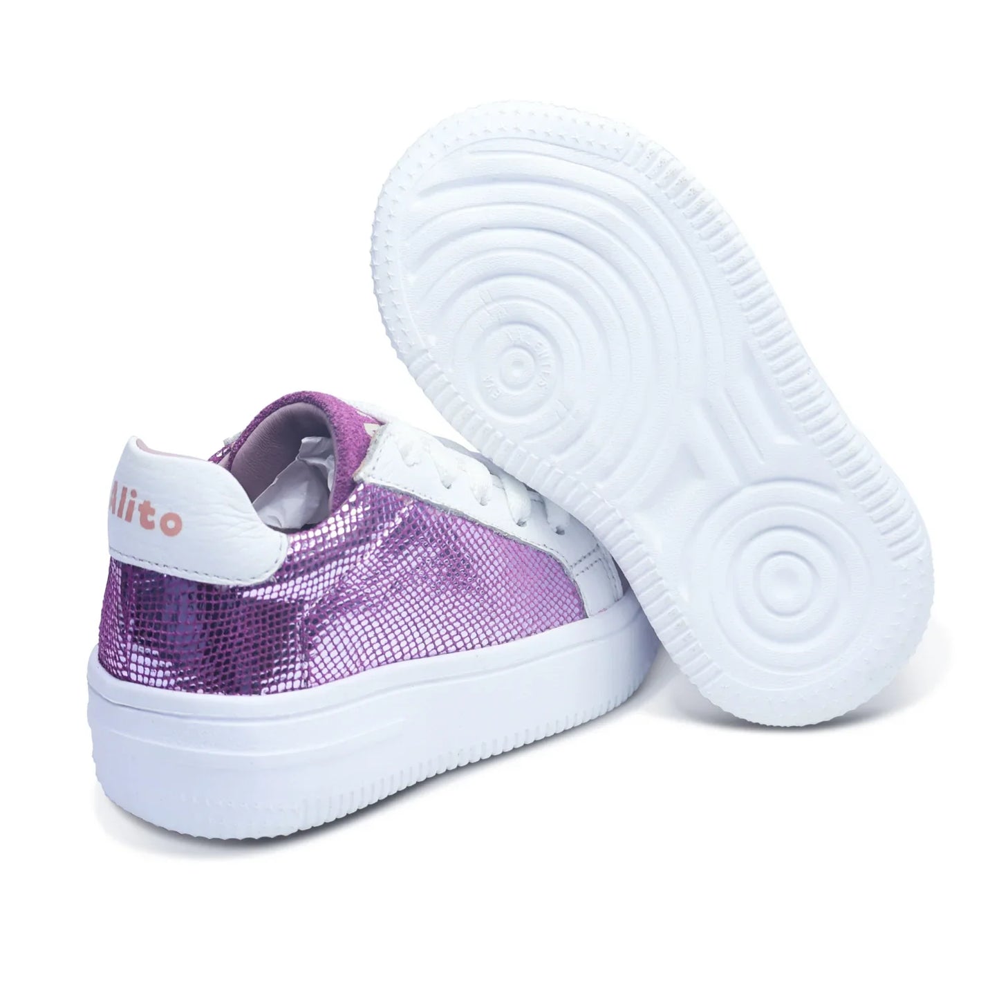 Zapatillas para Niñas de color fucsia en vista lateral izquierda