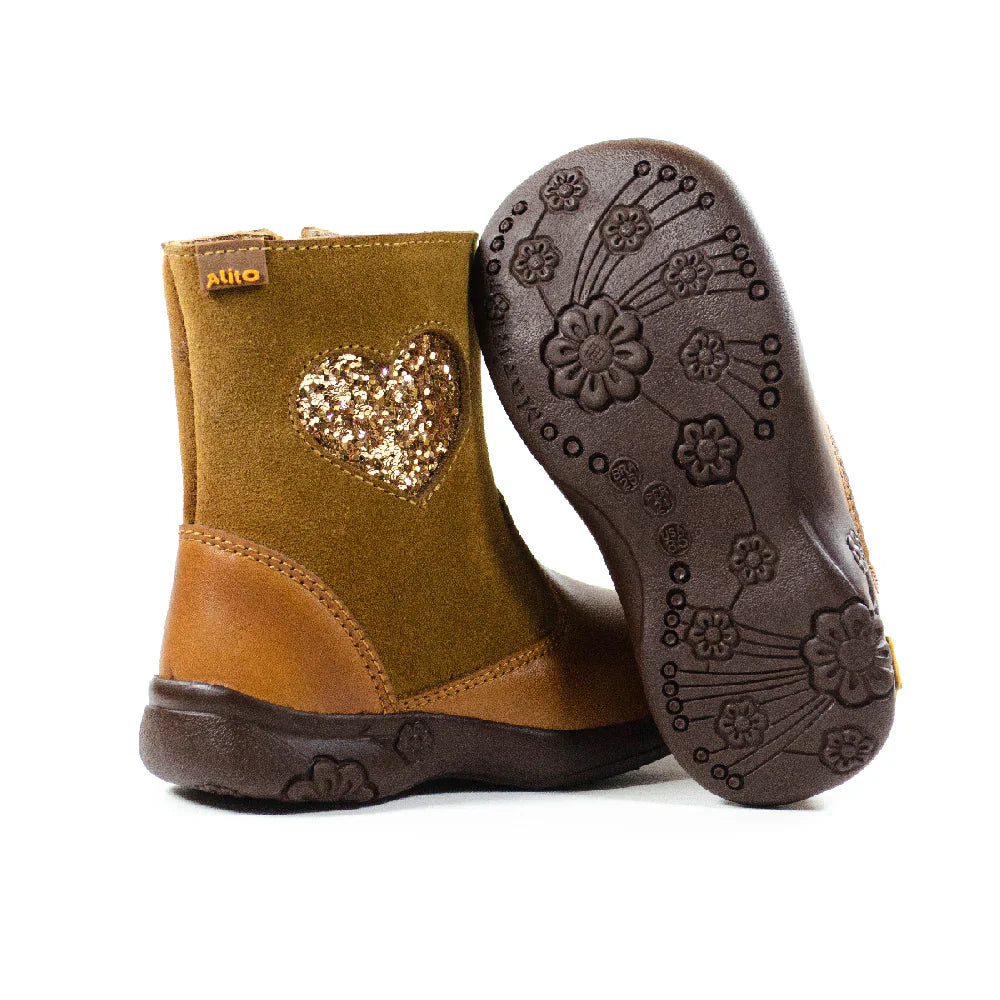 Botas para Niñas de color natural en vista lateral izquierda