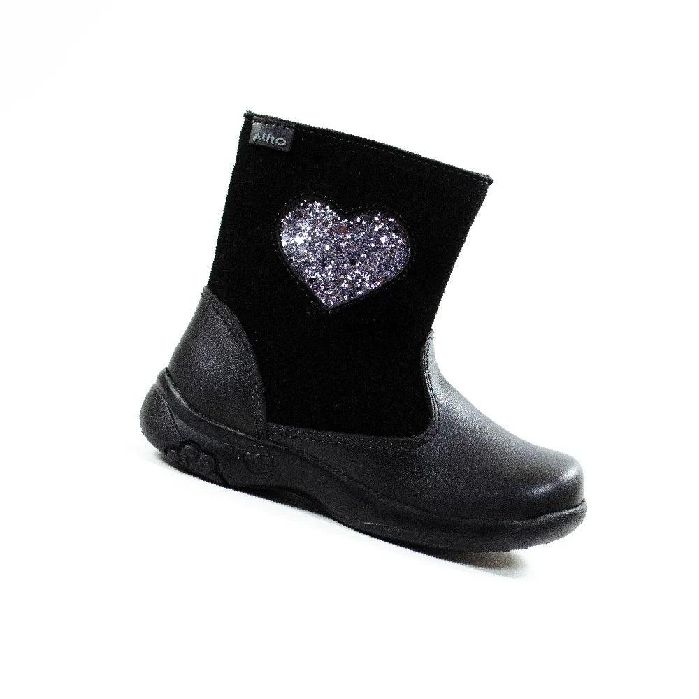 Botas para Niñas de color negra en vista lateral derecha