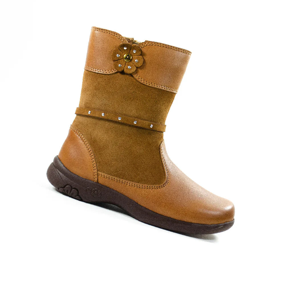 Botas para Niñas de color natural en vista lateral derecha