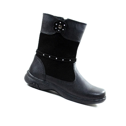 Botas para Niñas de color negra en vista lateral derecha