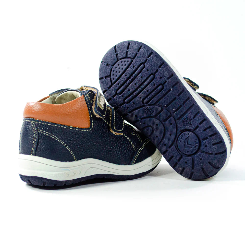 Zapatos para Niños de color azul cobre en vista lateral izquierda