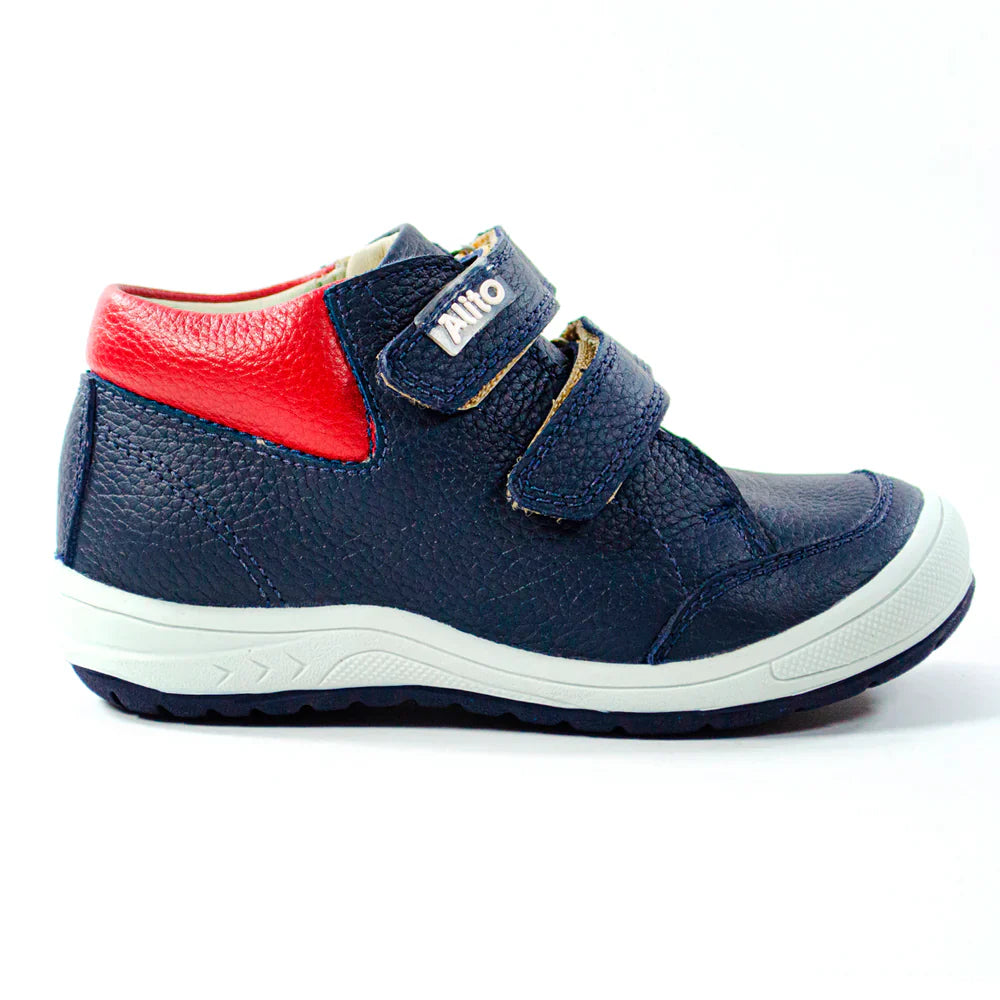 Zapatos para Niños de color azul rojo en vista lateral izquierda