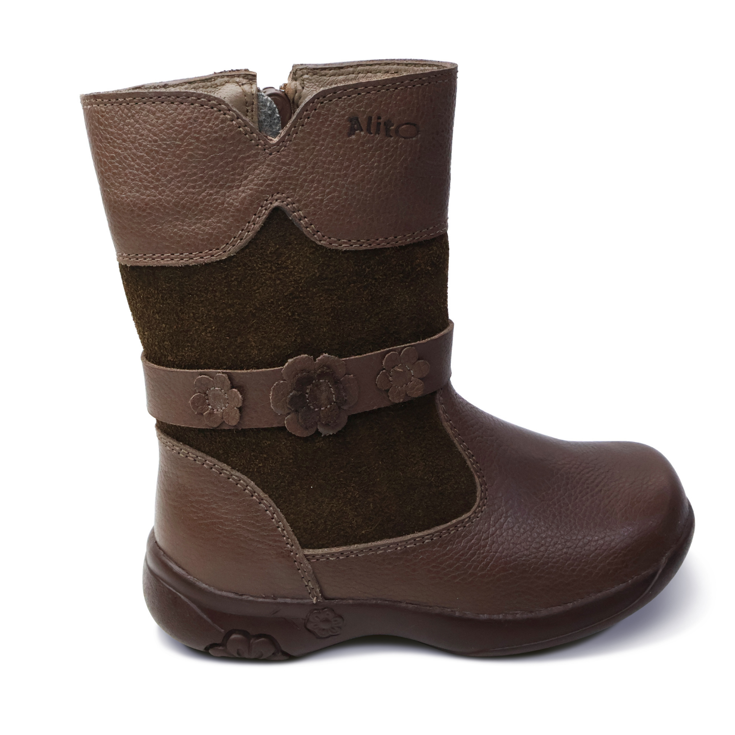 Botas para Niñas de color marron en vista frontal