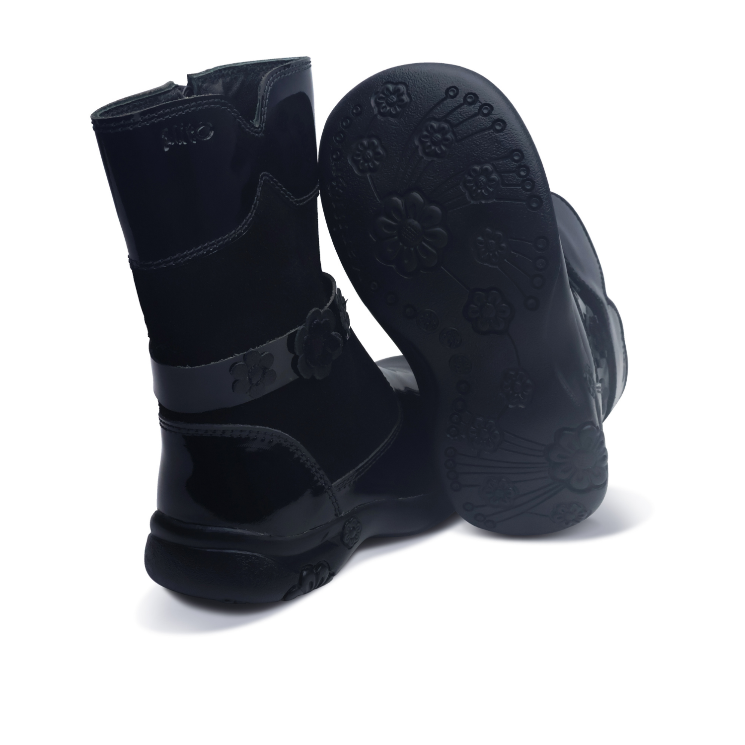 Botas para Niñas de color negro en vista lateral derecha