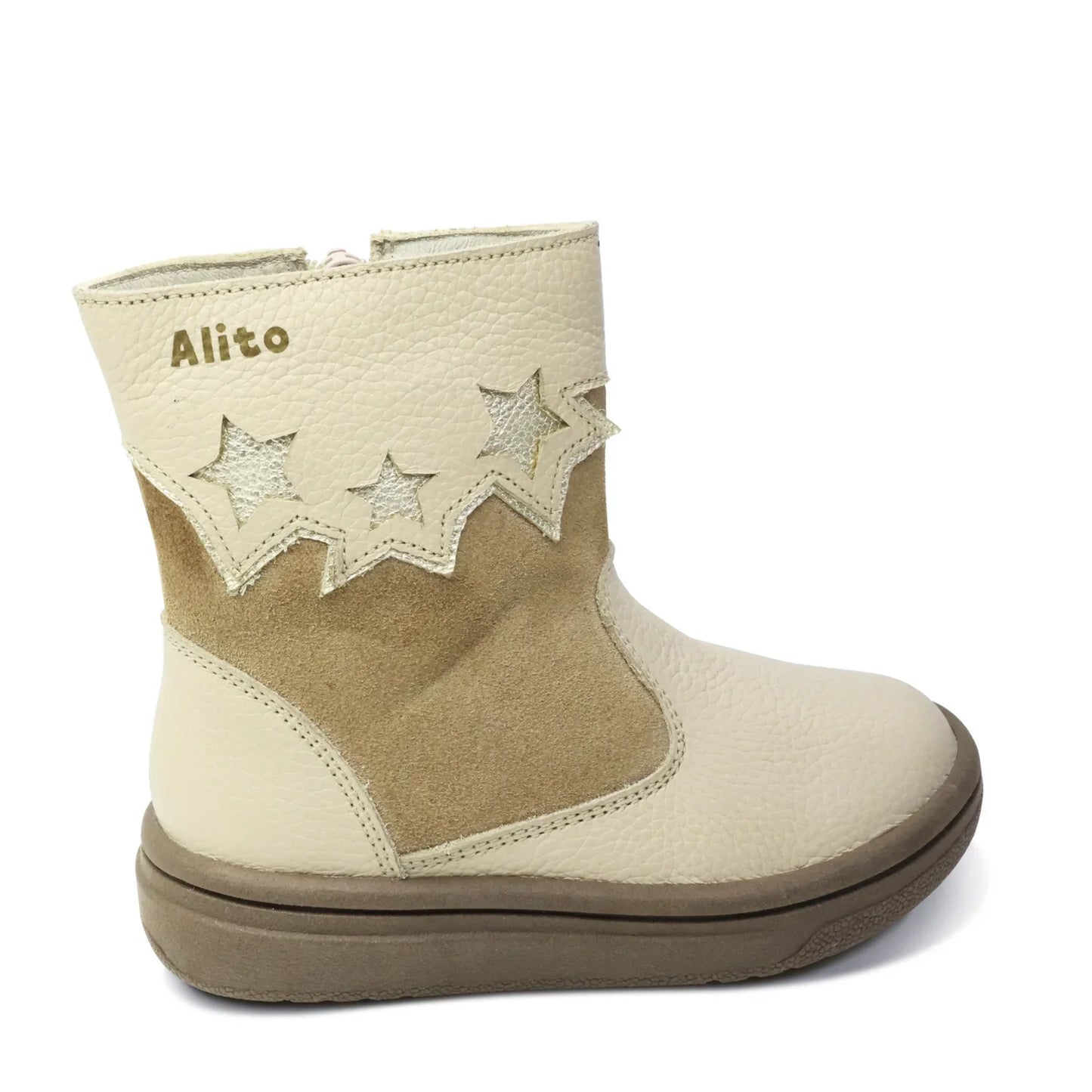 Botas para Niñas de color nude en vista lateral derecha