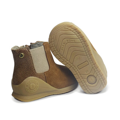 Botines para Niñas de color natural en vista lateral izquierda