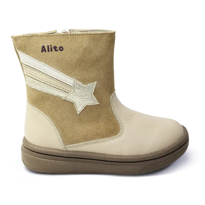 Botas para Niñas de color nude en vista lateral derecha