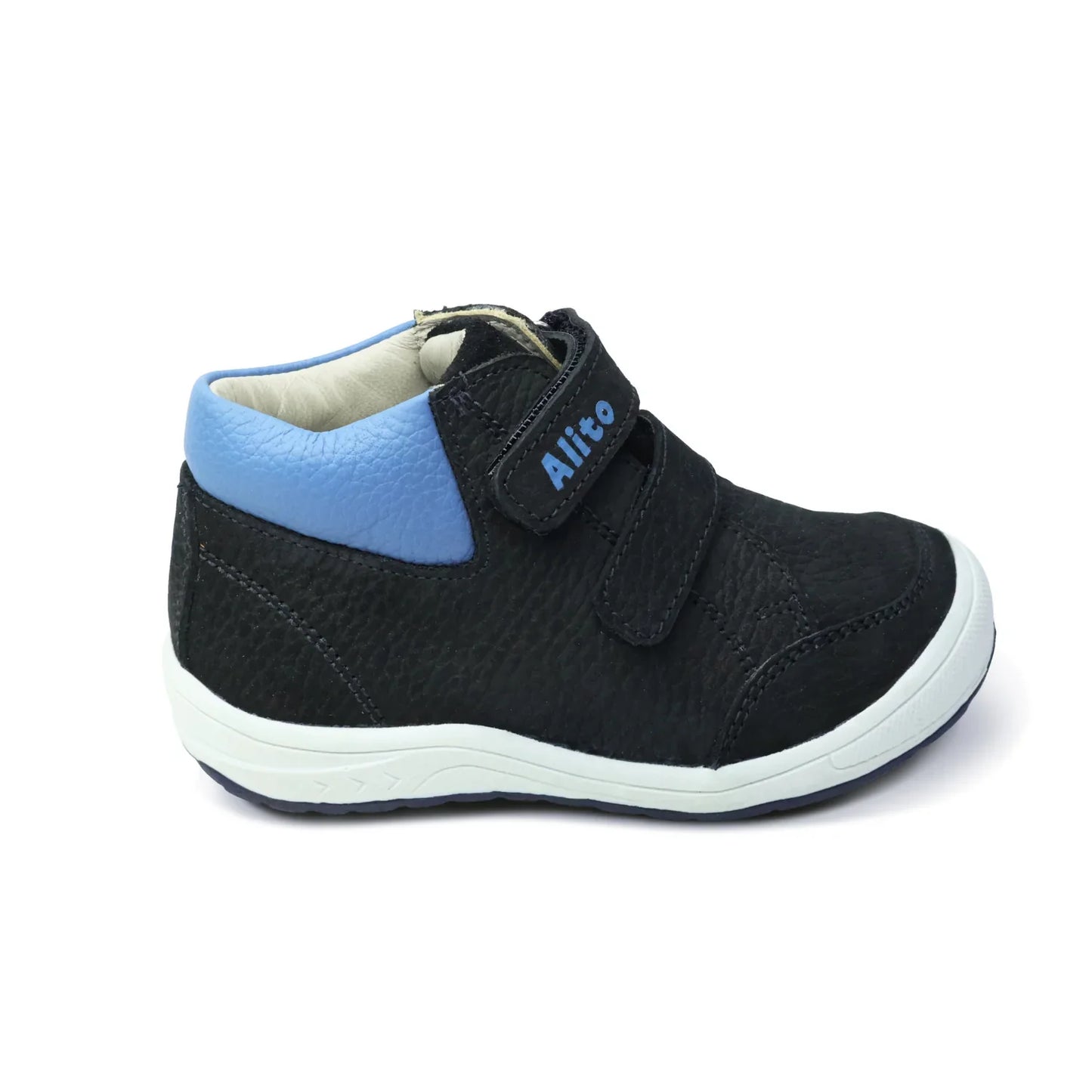 Zapatos para Niños de color negro nobuck en vista lateral izquierda