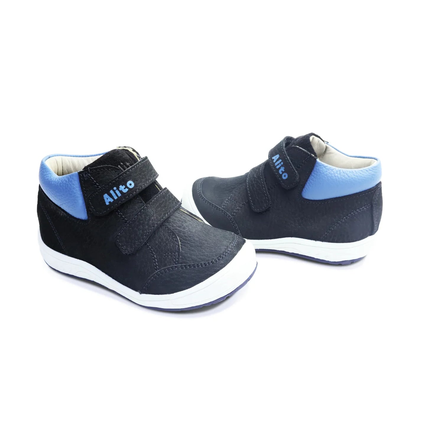 Zapatos para Niños de color negro nobuck en vista lateral derecha