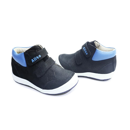 Zapatos para Niños de color negro nobuck en vista lateral derecha