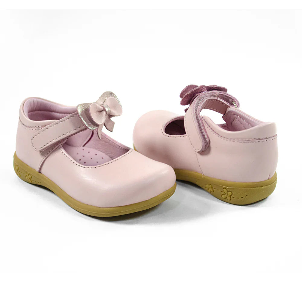 Zapatos para Niñas de color pega rosado en vista frontal
