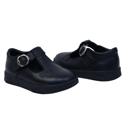 Zapatos para Escolares de color negro en vista lateral izquierda