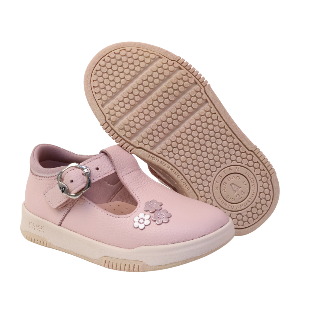 Zapatos para Escolares de color rosado en vista lateral izquierda