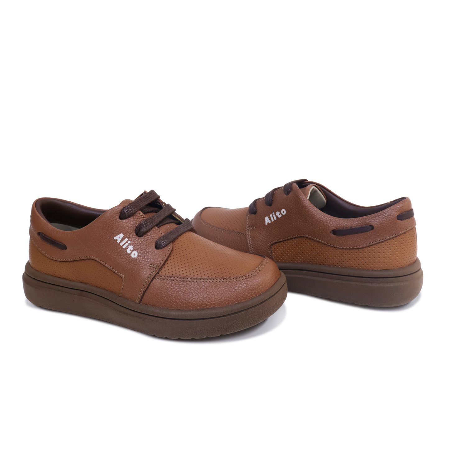 Zapatos para Niños de color toffe en vista lateral izquierda