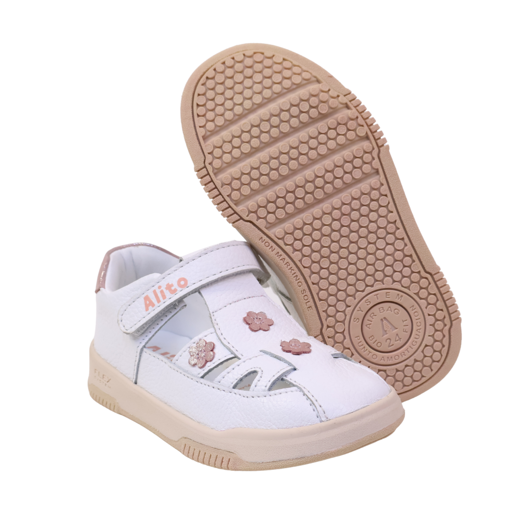 26084 SANDALIA BLANCO GLITER ROSADO