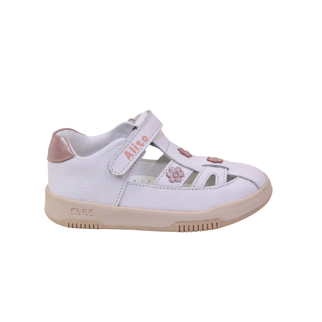 26084 SANDALIA BLANCO GLITER ROSADO
