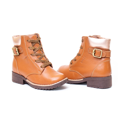 Botas para Niñas de color natural folia en vista lateral izquierda