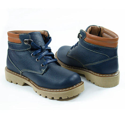 Zapatos para Niños de color azul en vista frontal