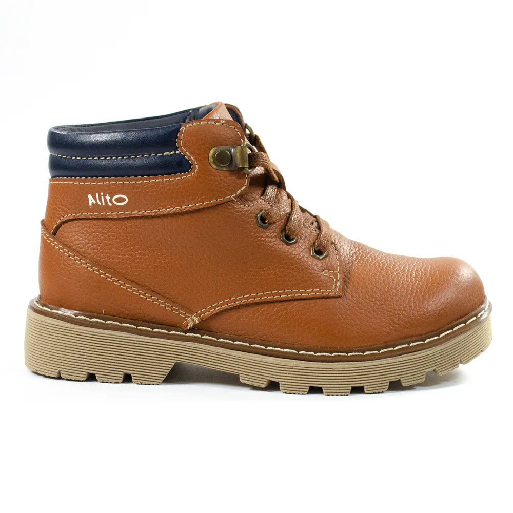 Zapatos para Niños de color cobre en vista lateral derecha