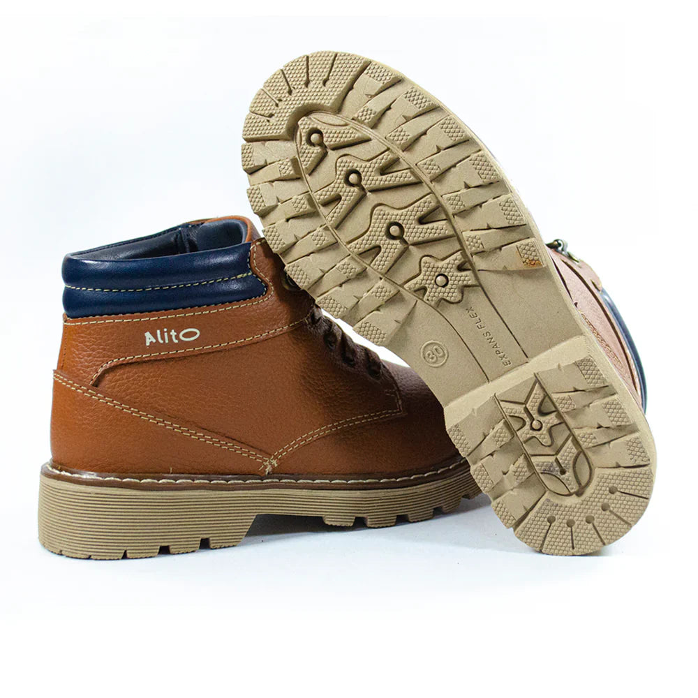 Zapatos para Niños de color cobre en vista lateral izquierda