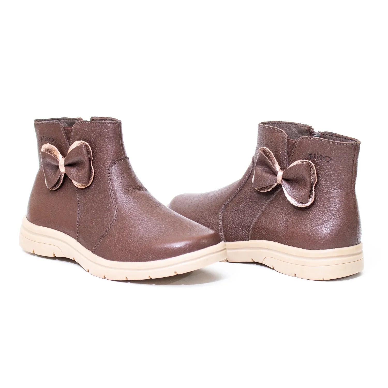 Botines para Niñas de color negro en vista frontal