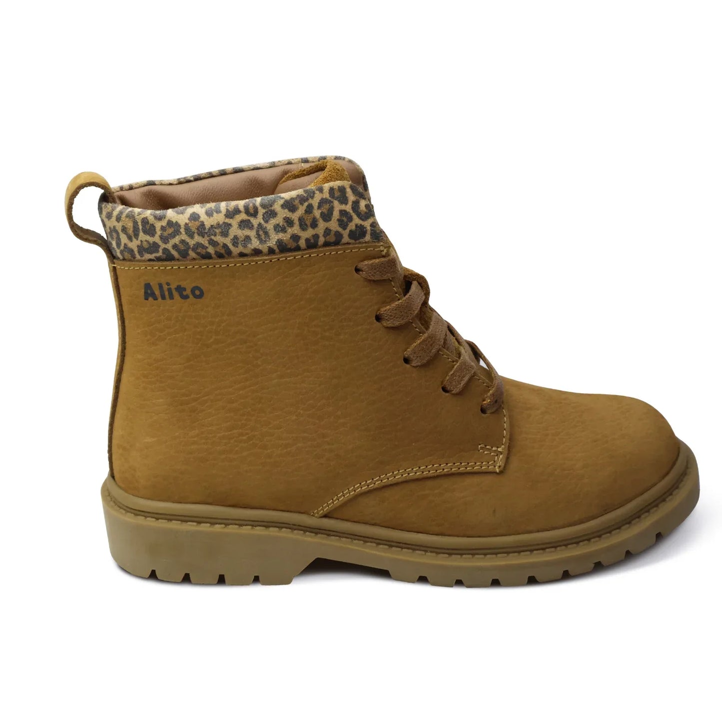 Botines para Niñas de color marron en vista lateral derecha